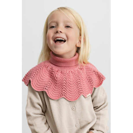 MarMar Light Cotton Wool Lace Raspberry Alani Strikket Neck Warmer