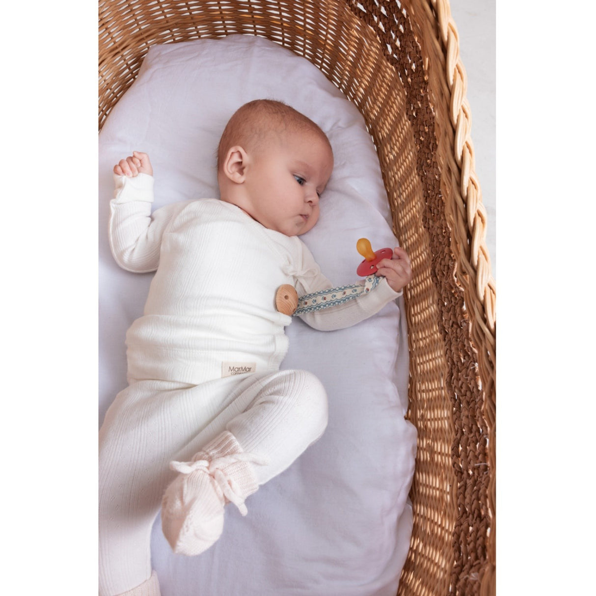 MarMar New Born Modal Pointelle Gentle White Piva Bukser