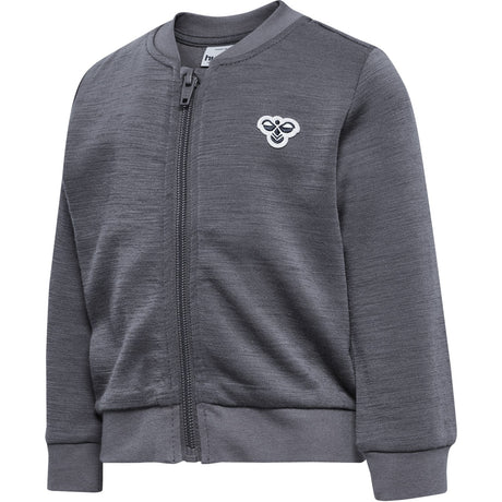 Hummel Dark Grey Melange Mini Ull Zip Jakke Bee