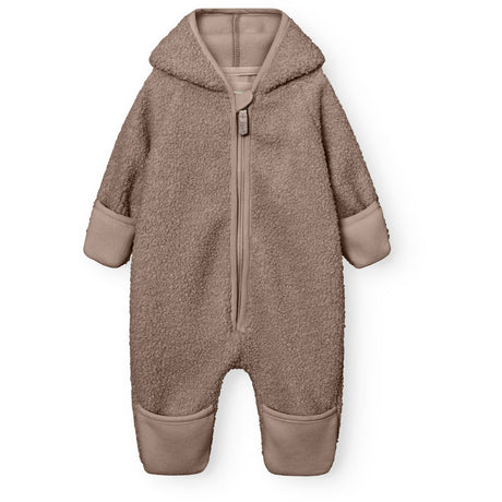 Mini A ture Grey Brown Matadel Teddyfleece Jumpsuit. GRS