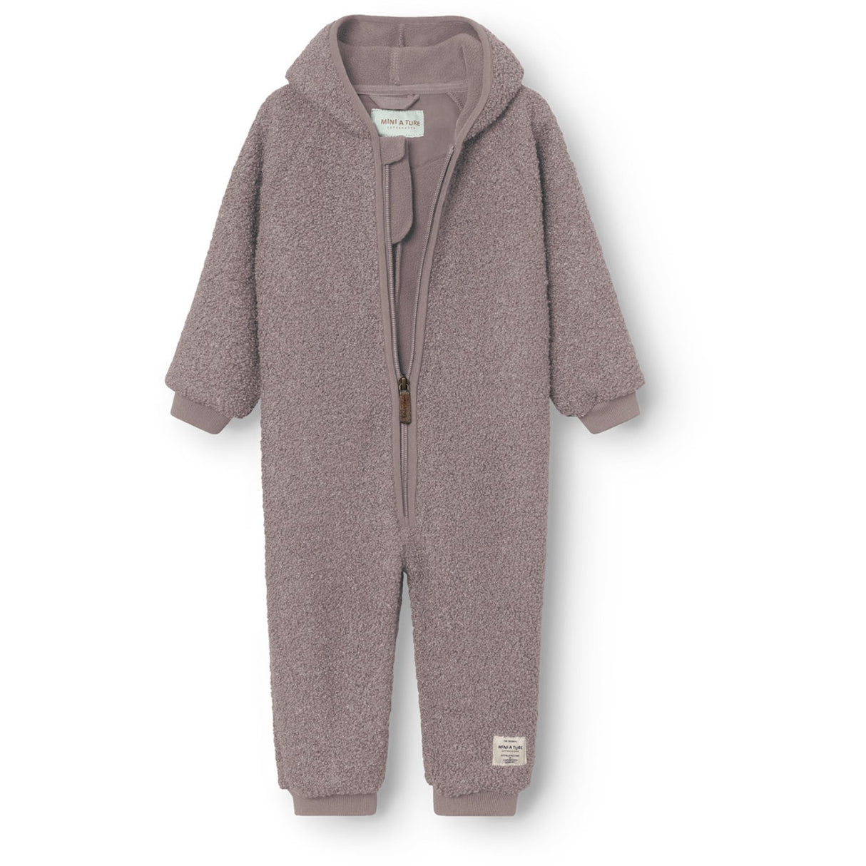 Mini A ture Zinc Purple Matadel Teddyfleece Jumpsuit. GRS