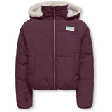 kids ONLY Mauve Wine Kogmaria Life Reversib Puffer Jakke Otw