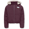 kids ONLY Mauve Wine Kogmaria Life Reversib Puffer Jakke Otw