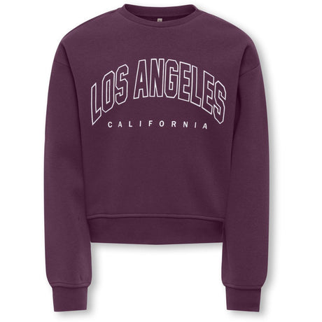 kids ONLY Mauve Wine Los Angeles - California Kogsweat Life Ls Crew Ovz Stat Swt Noos
