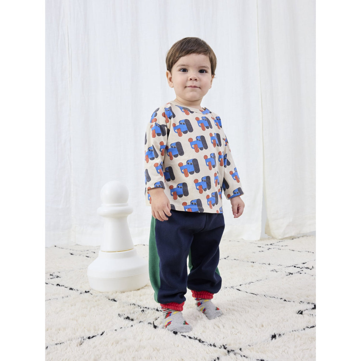 Bobo Choses Offwhite Doggy Mate All Over T-Shirt