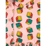 Bobo Choses Pink Dices All Over Micro Corduroy Kjole