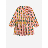Bobo Choses Pink Dices All Over Micro Corduroy Kjole