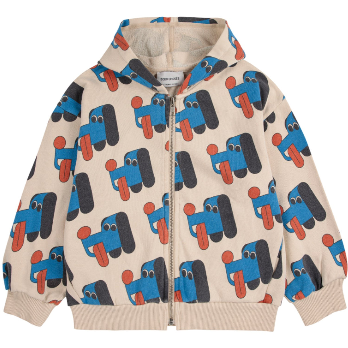 Bobo Choses Offwhite Doggy Mate All Over Zipped Hettegenser