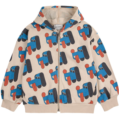 Bobo Choses Offwhite Doggy Mate All Over Zipped Hettegenser