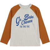 Bobo Choses Brown Go Bobo Ranglan Ermer T-Shirt