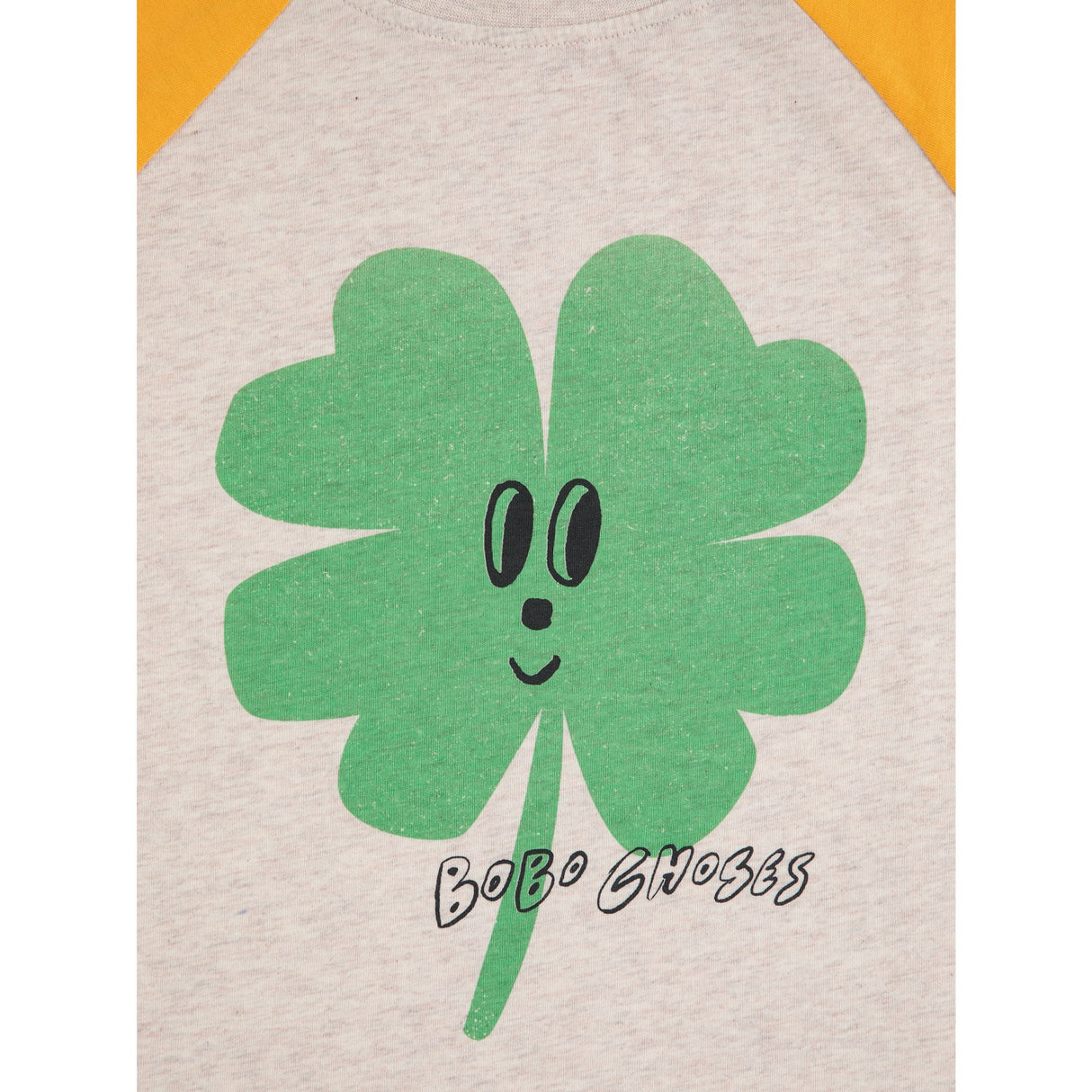 Bobo Choses Yellow Lucky Clover Ranglan Ermer T-Shirt