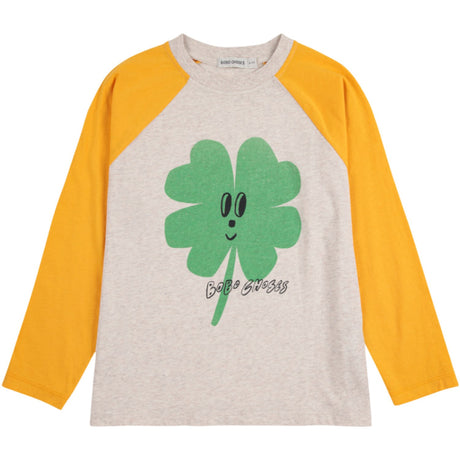 Bobo Choses Yellow Lucky Clover Ranglan Ermer T-Shirt