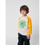 Bobo Choses Yellow Lucky Clover Ranglan Ermer T-Shirt