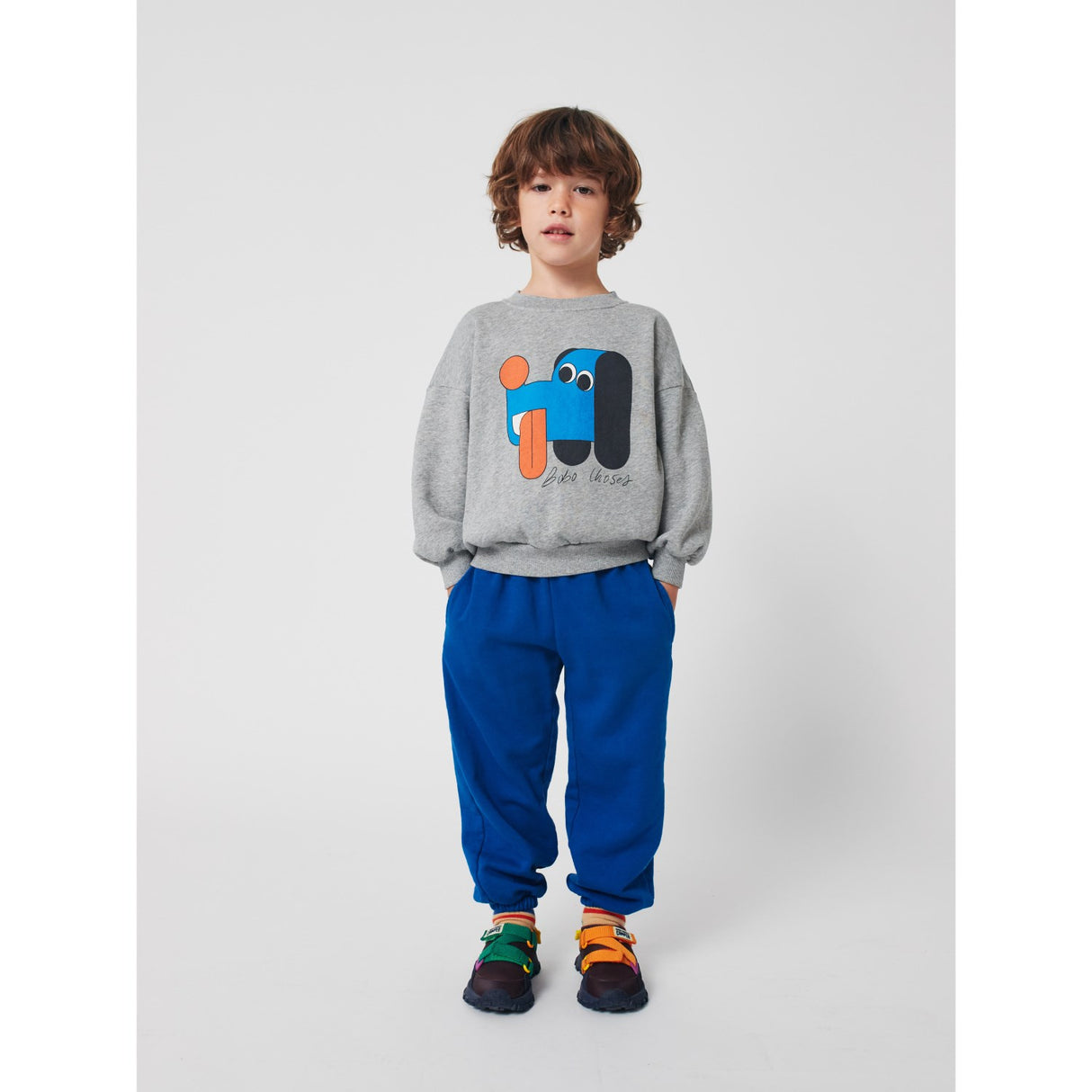 Bobo Choses Heather Grey Doggy Mate Collegegenser