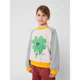 Bobo Choses Heather Grey Lucky Clover Ranglan Collegegenser