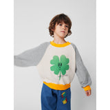 Bobo Choses Heather Grey Lucky Clover Ranglan Collegegenser