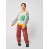 Bobo Choses Heather Grey Lucky Clover Ranglan Collegegenser