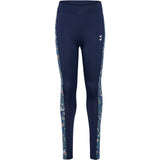 Hummel Dress Blues/Riverside Mix Mid Waist Strømpebukser