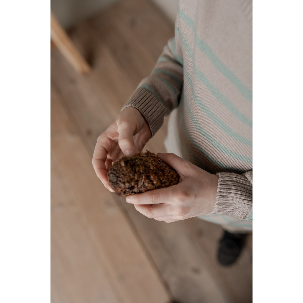 Hanevild Cream Oatmeal Bertil Blouse, Merino Ull