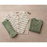 Hanevild Shale Green Heart Cardigan