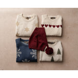 Hanevild Ivory Red Heart Bluse