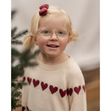 Hanevild Ivory Red Heart Bluse