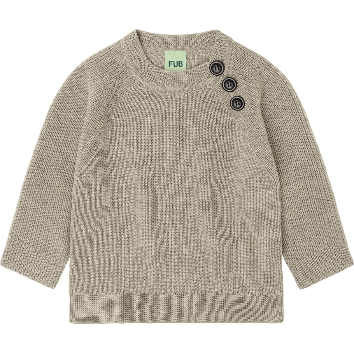 FUB Oat Melange Baby Raglan Sweater