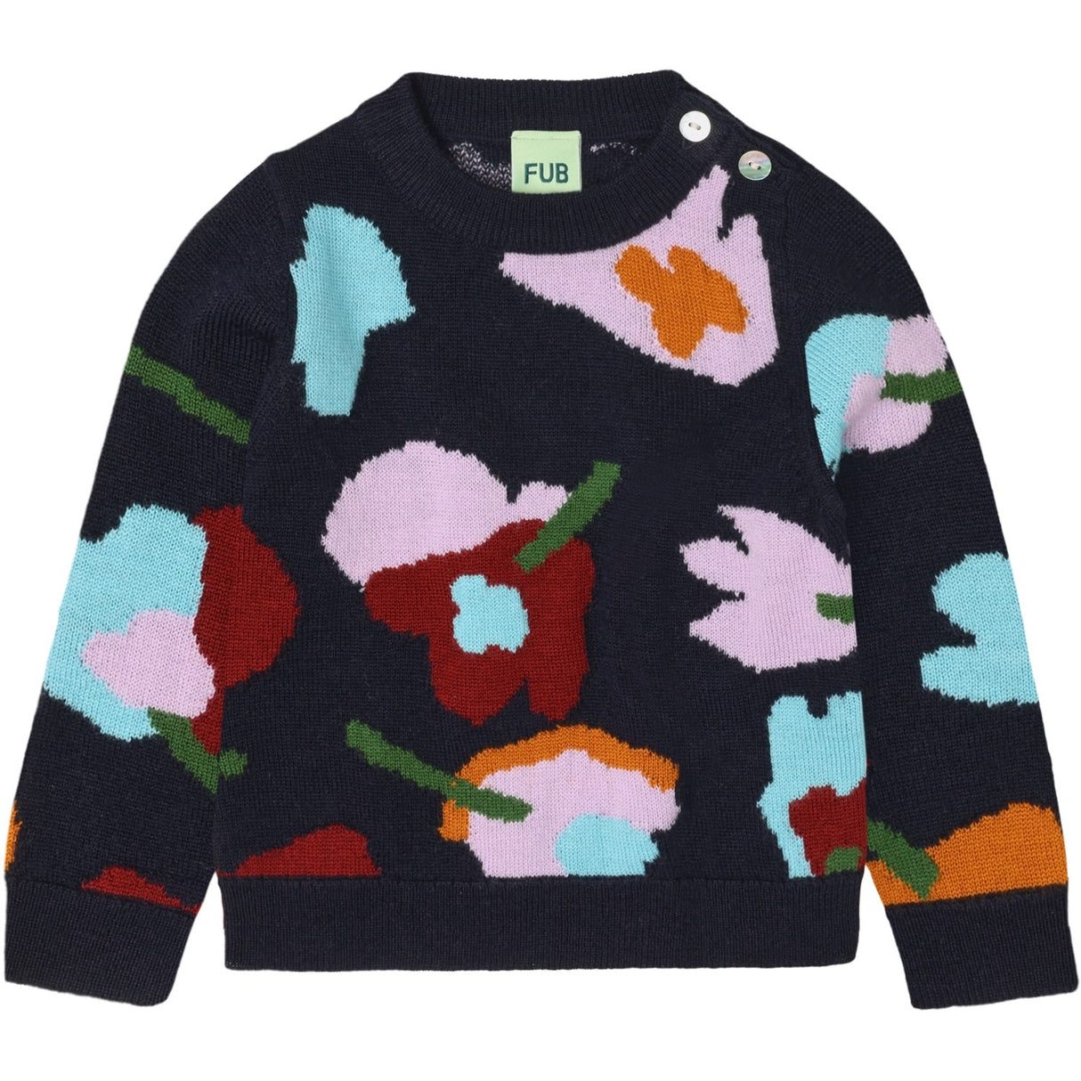 FUB Dark Navy Baby Jaquard Sweater