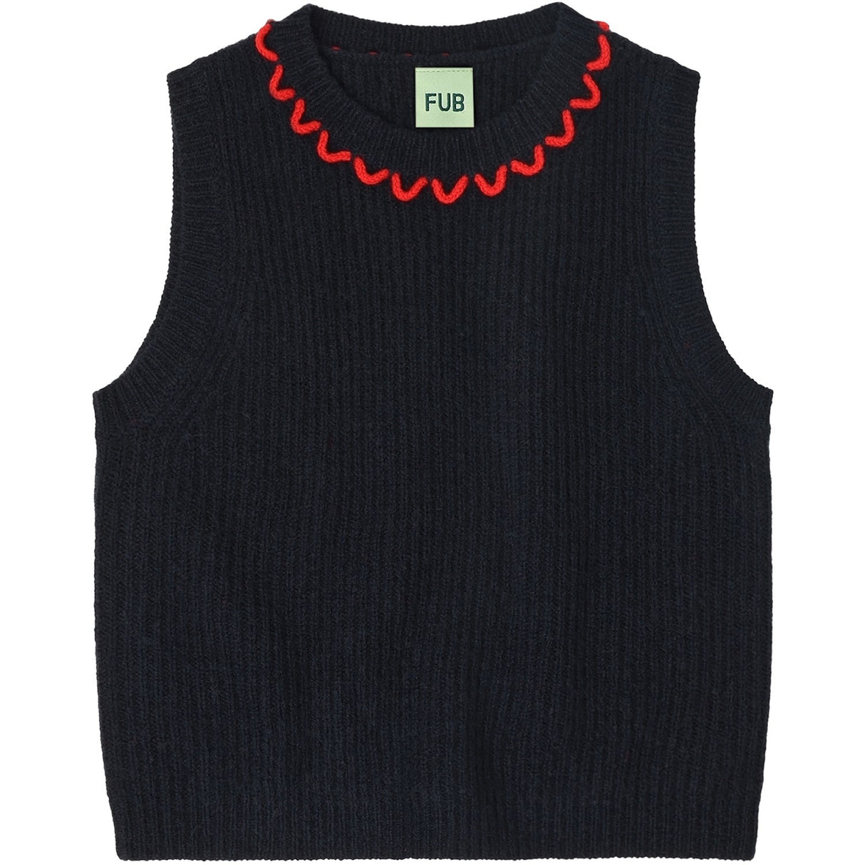 FUB Dark Navy Lambswool Vest