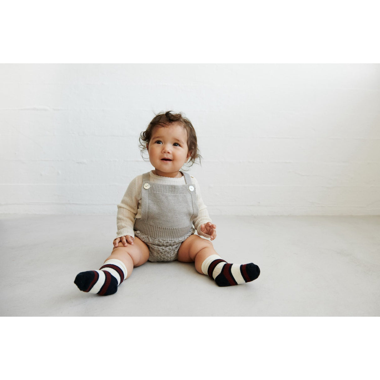 FUB Ecru 2-Pakning Two-tone Stripe Strømper