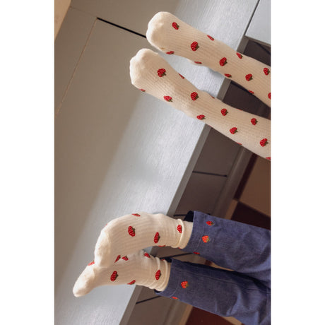 Flöss Pointelle Berry 2-pack Vigga Strømper 2-pack