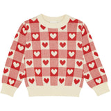 Flöss Poppy Red/Soft White Heart Sweater