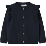 Name It Dark Sapphire Tone In Tone Lurex Nmfabinne Ls Strikk Card Noos