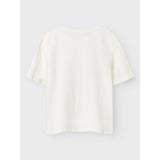 Name It Cloud Dancer Nkfakun Stitch Ss Nreg Topp Box Noos Wdi