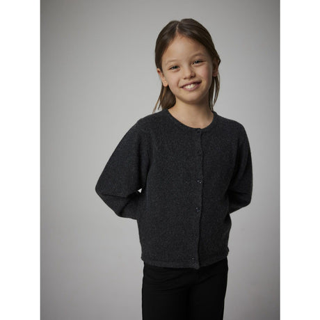 Name It Dark Grey Melange Nkfsaluna Ls Strikk Card Noos