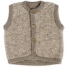 Smallstuff Natur Melange Vest Med Knapper Bouclé Merino Ull