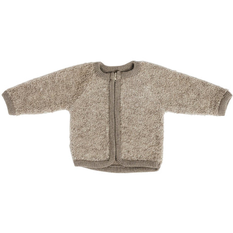 Smallstuff Natur Melange Cardigan Med Glidelås Bouclé Merino Ull