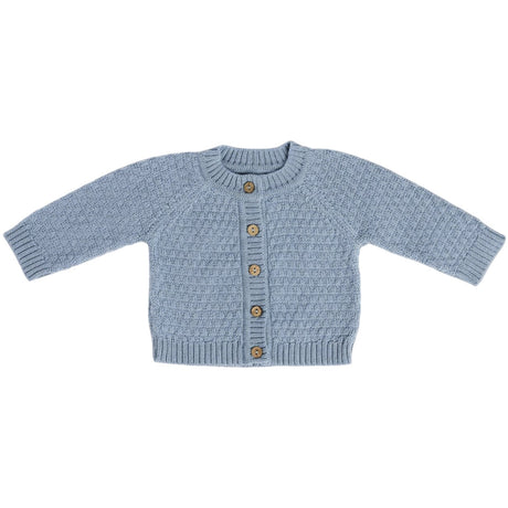 Smallstuff Blue Cardigan Square Strikk Merino Ull