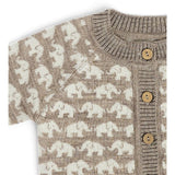 Smallstuff Nature Melange Cardigan Ao Elephants Merino Ull
