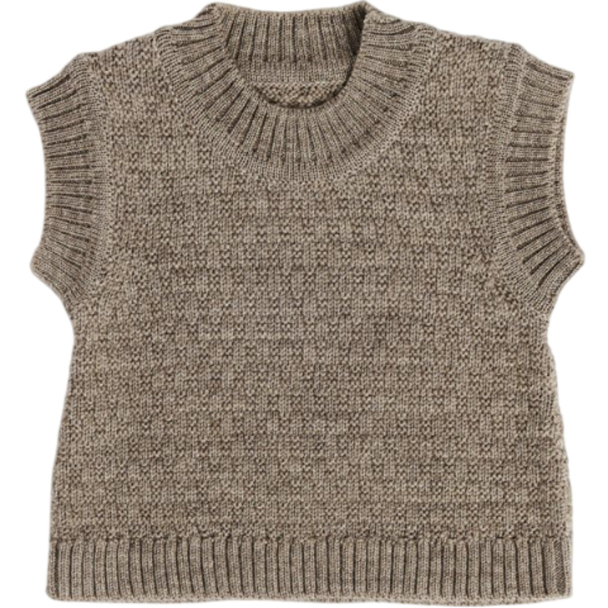 Smallstuff Nature Melange Vest Square Strikk Merino Ull