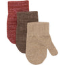 Mikk-Line Apple Butter-Chocolate Chip-Doeskin Magic Hansker 3 Pakke Med Lurex