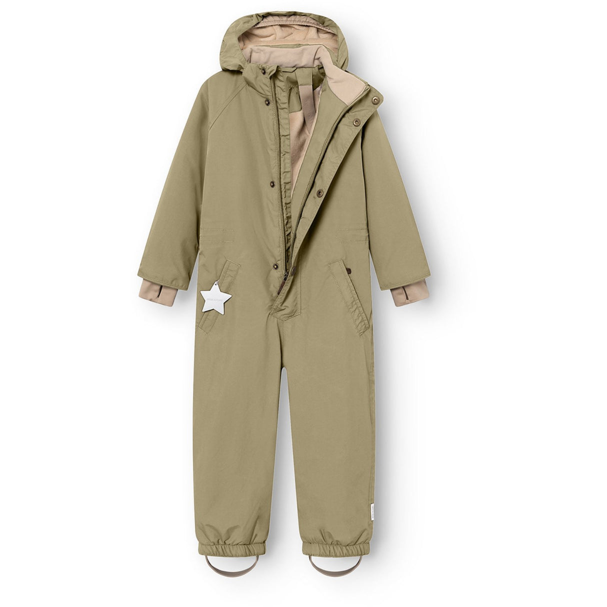Mini A ture Aloe Green Matwanni Fleece Lined Snowsuit. GRS
