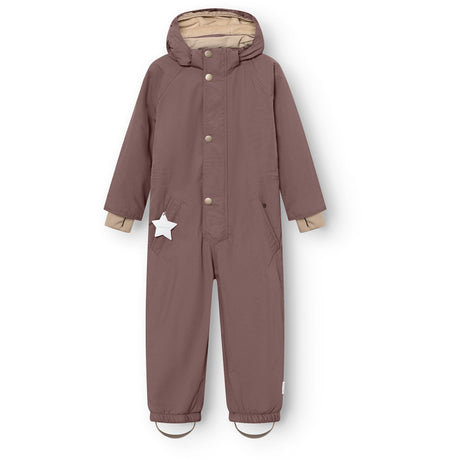 Mini A ture Peppercorn Plum Matwanni Fleece Lined Snowsuit. GRS