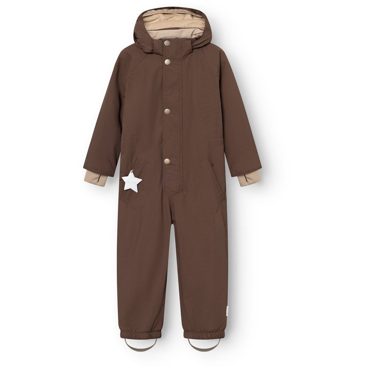 Mini A ture Chestnut Brown Matwanni Fleece Lined Snowsuit. GRS