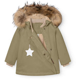 Mini A ture Aloe Green Matwang Fleece Lined Winter Jakke Fur. GRS