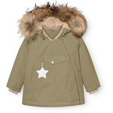 Mini A ture Aloe Green Matwang Fleece Lined Winter Jakke Fur. GRS