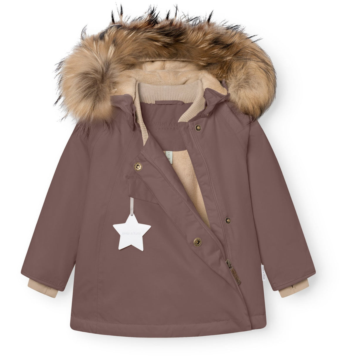 Mini A ture Peppercorn Plum Matwang Fleece Lined Winter Jakke Fur. GRS
