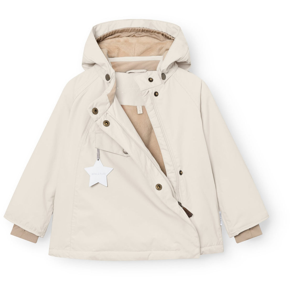 Mini A ture Angora Cream Matwang Fleece Lined Winter Jacket. GRS