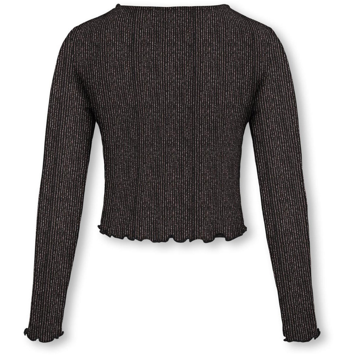 kids ONLY Black Lurex Rose Gold/Stripe Kogqueen L/S Glitter Topp Bf Jrs