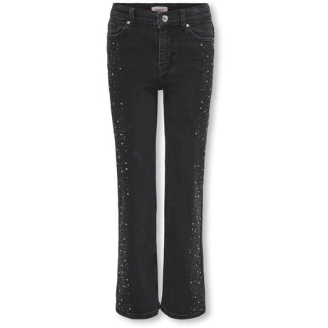 kids ONLY Washed Black Rhinestones Kogjuicy Hw Rhinestone Wide Leg Dnm